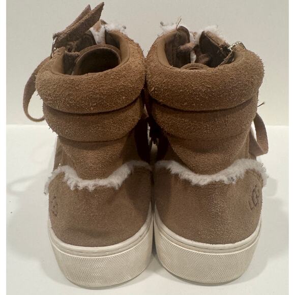 UGG Olli Heritage Sneaker Trainers Suede Sheepskin Fur Lined Boots Size 7 - Picture 3 of 5